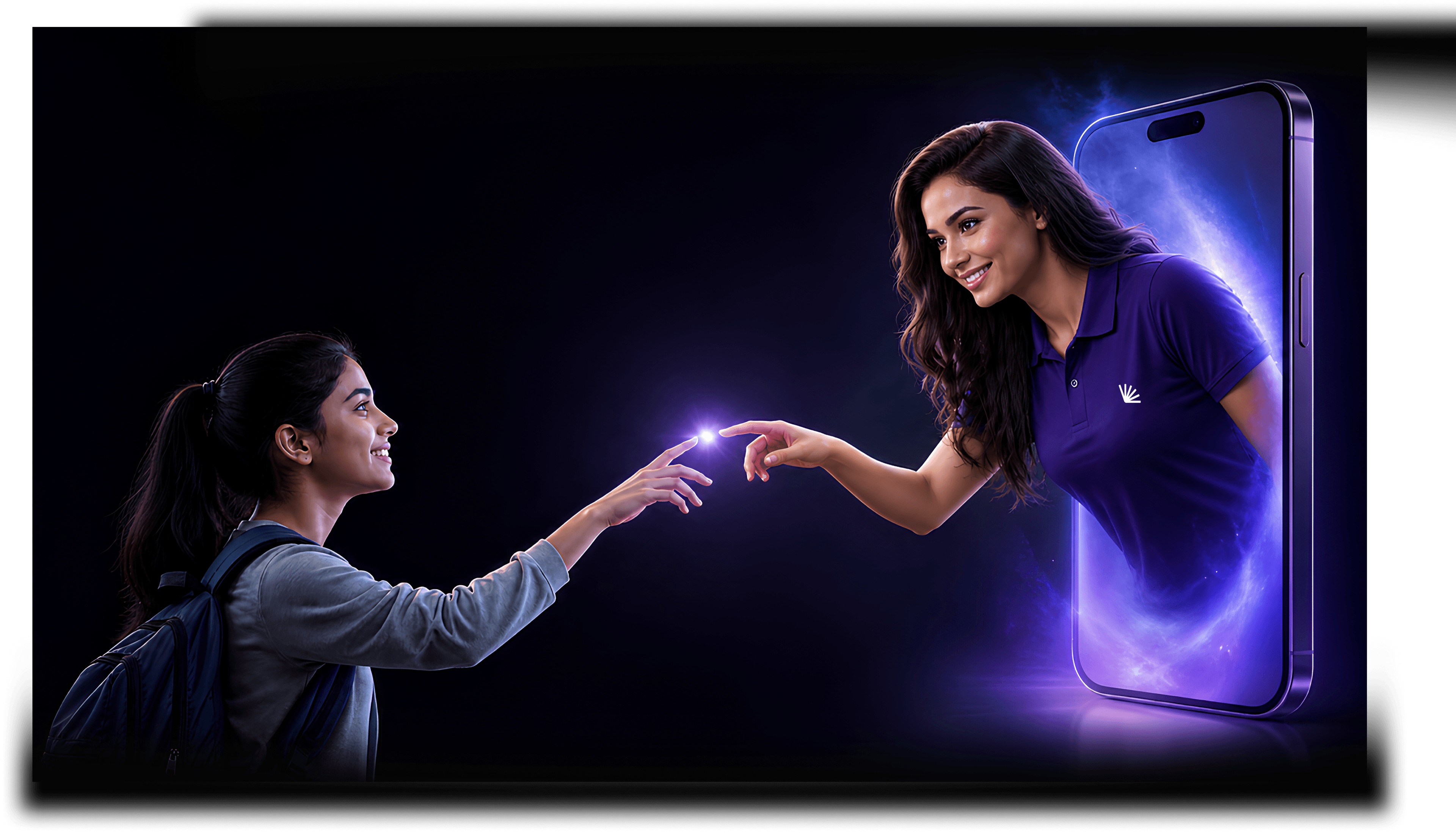 Student connecting with AI mentor